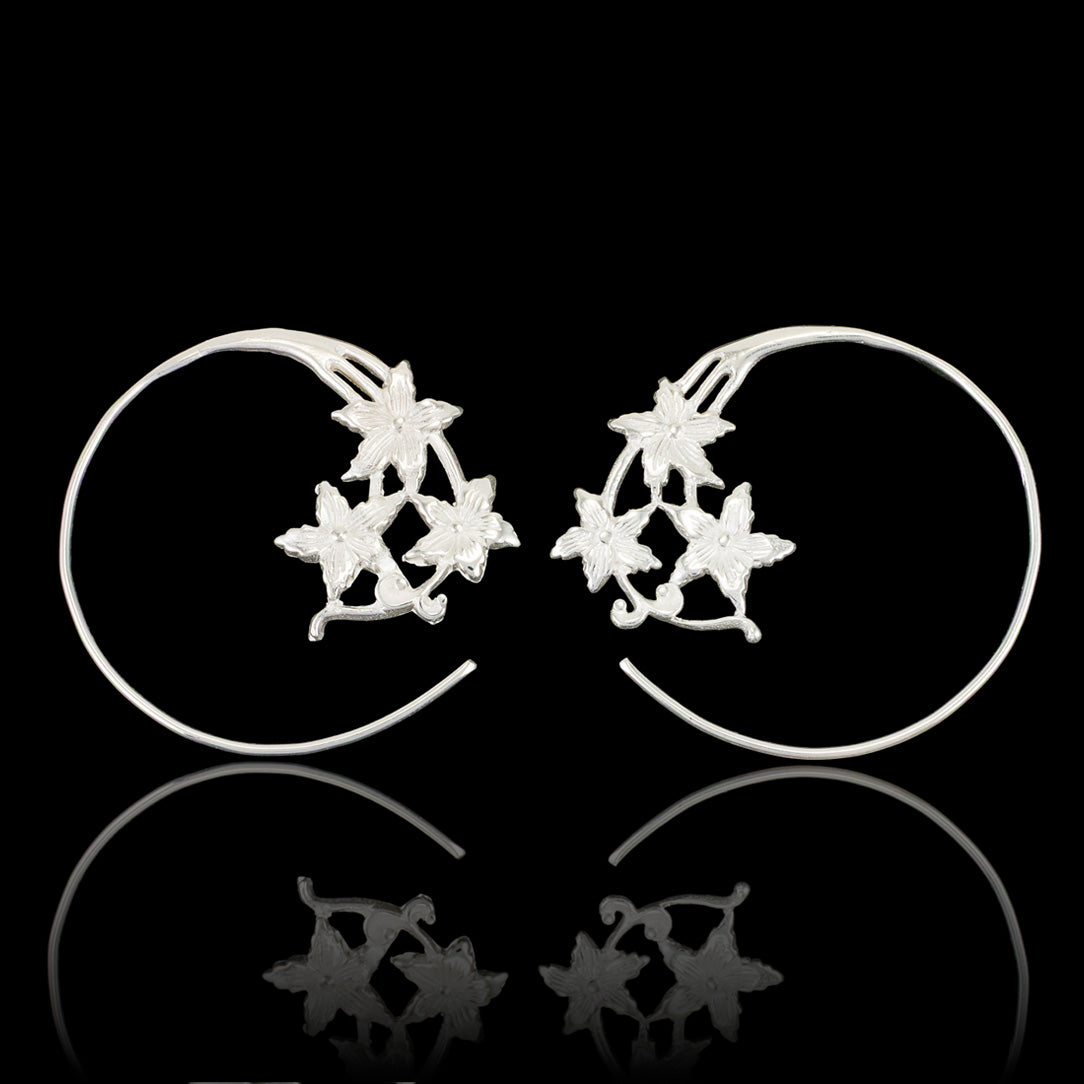 Lily Spirals - Silver Posts
