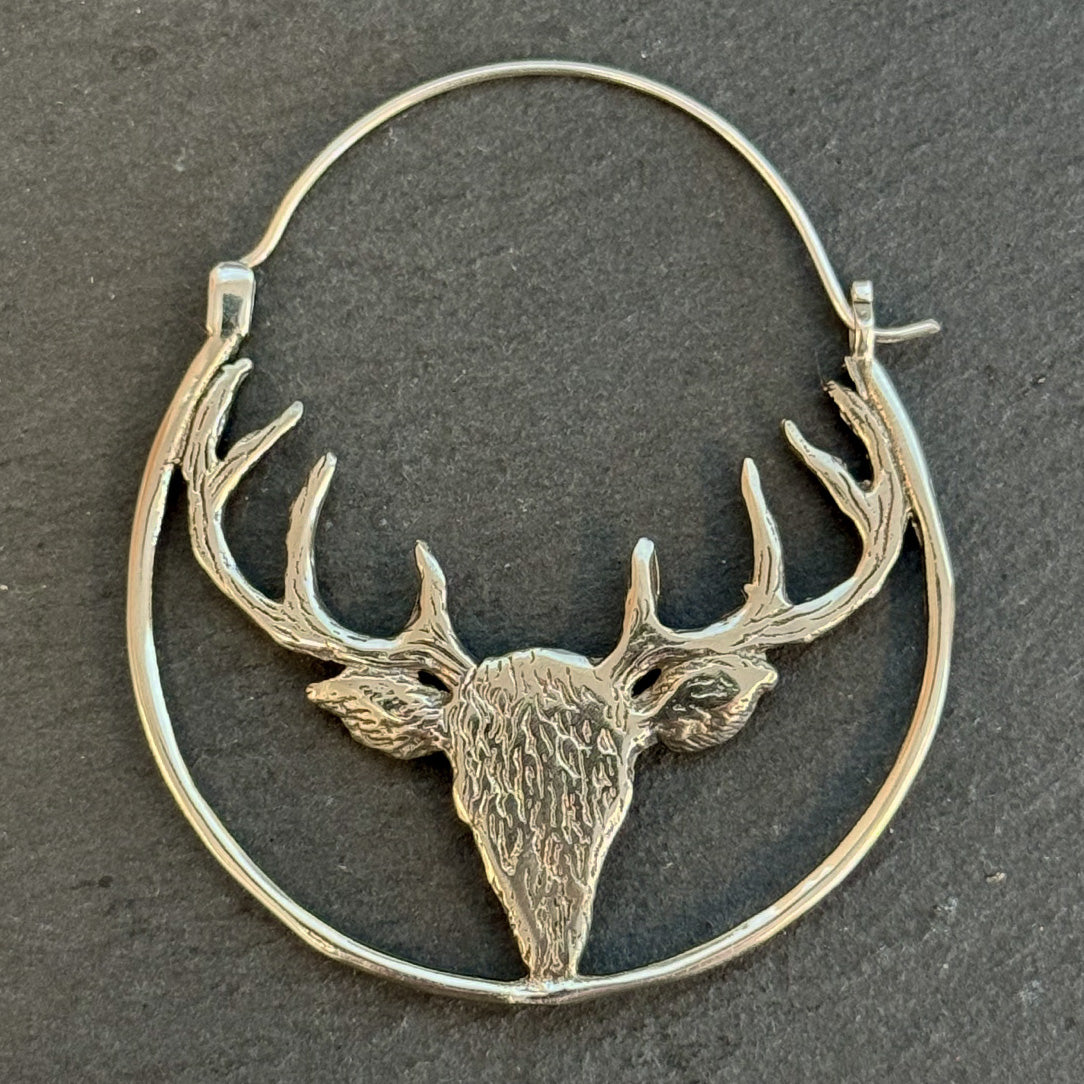 Deer Hoops - Silver Posts