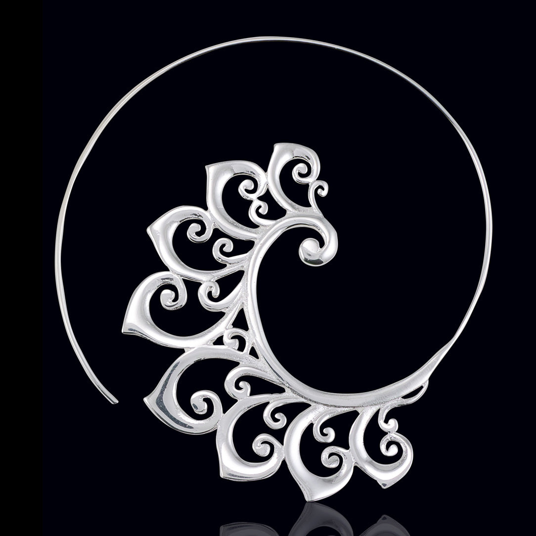 Tribal Fire Spirals - Silver Posts