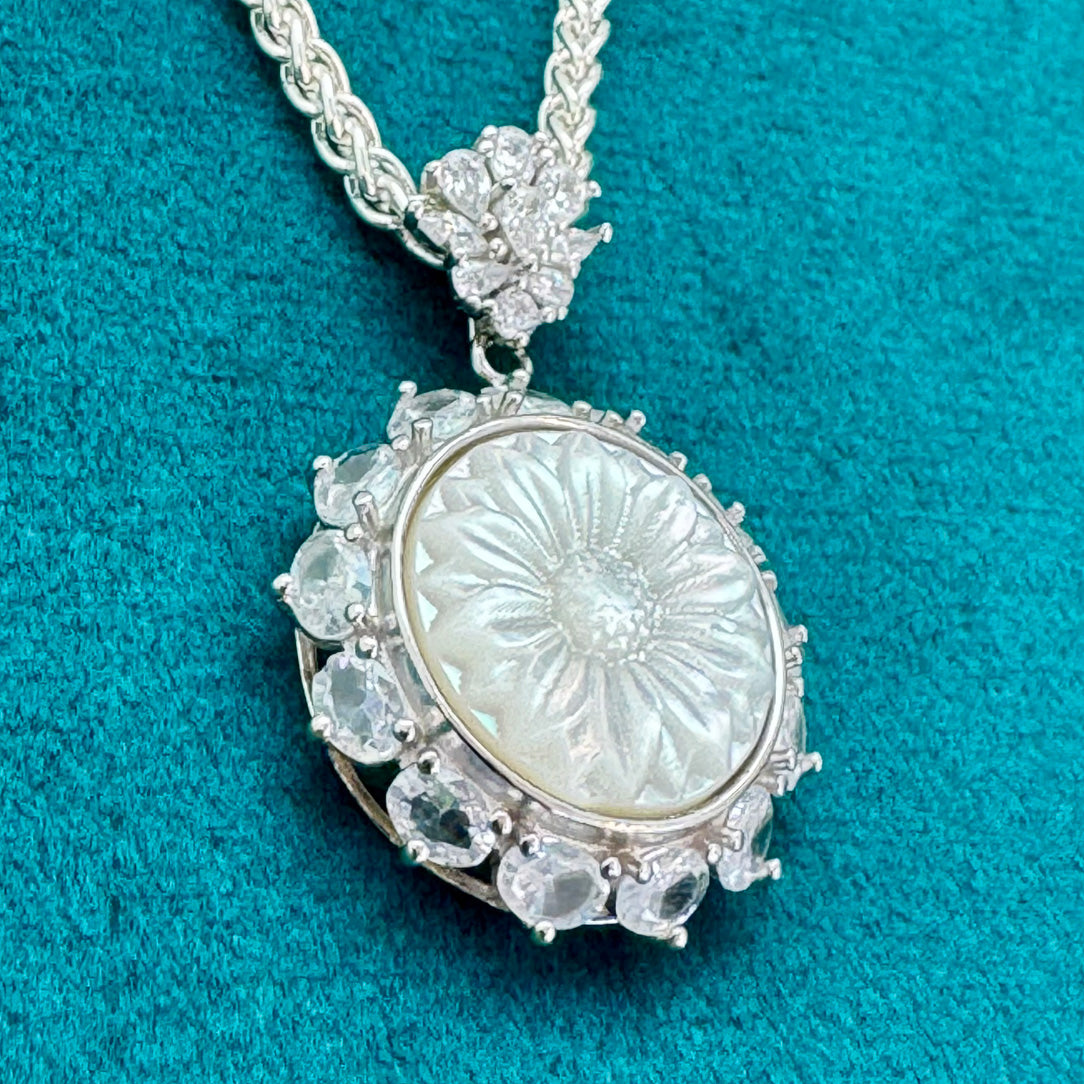 Crystal Sunflower - Shell Cameo