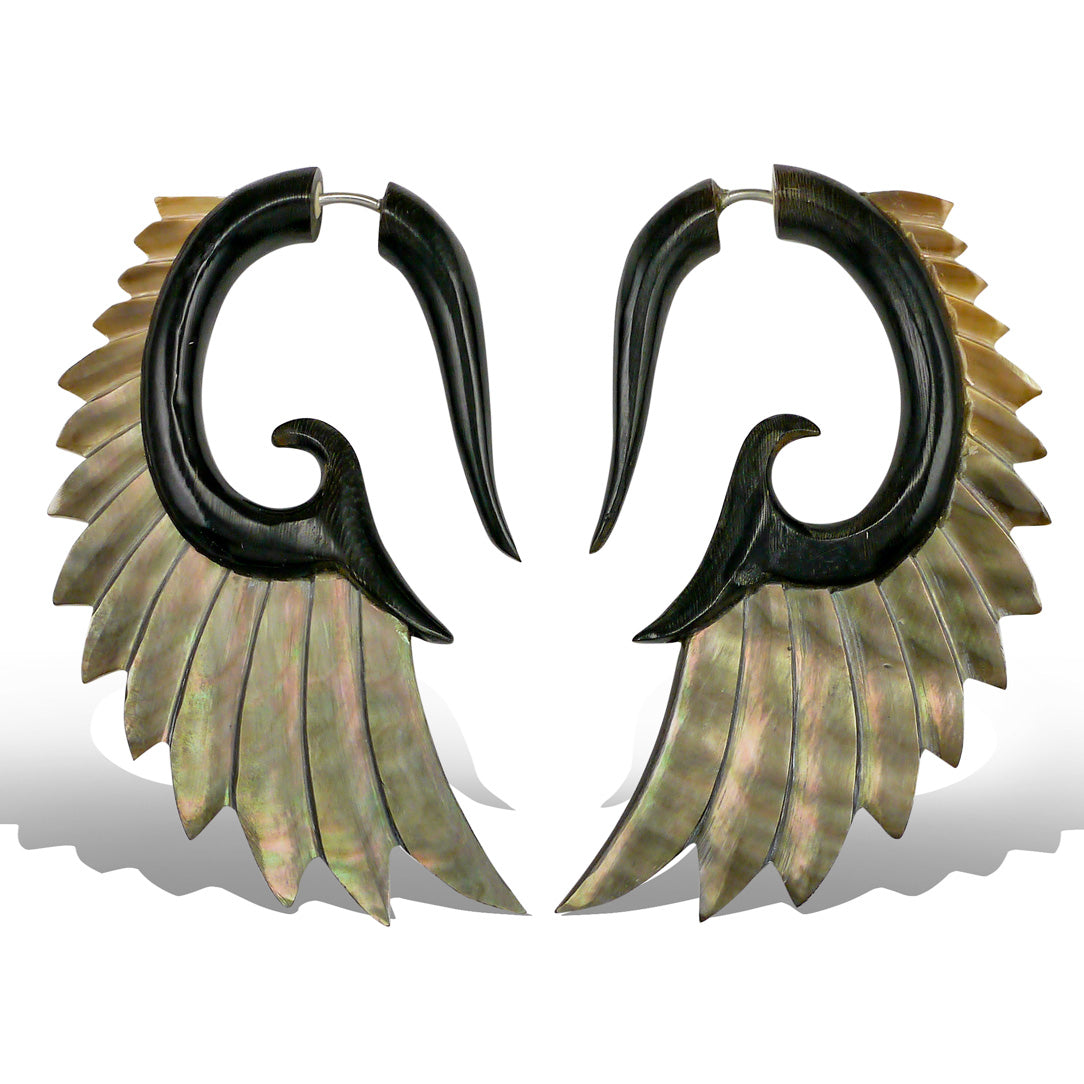 Nava Wings - Horn & Black Shell