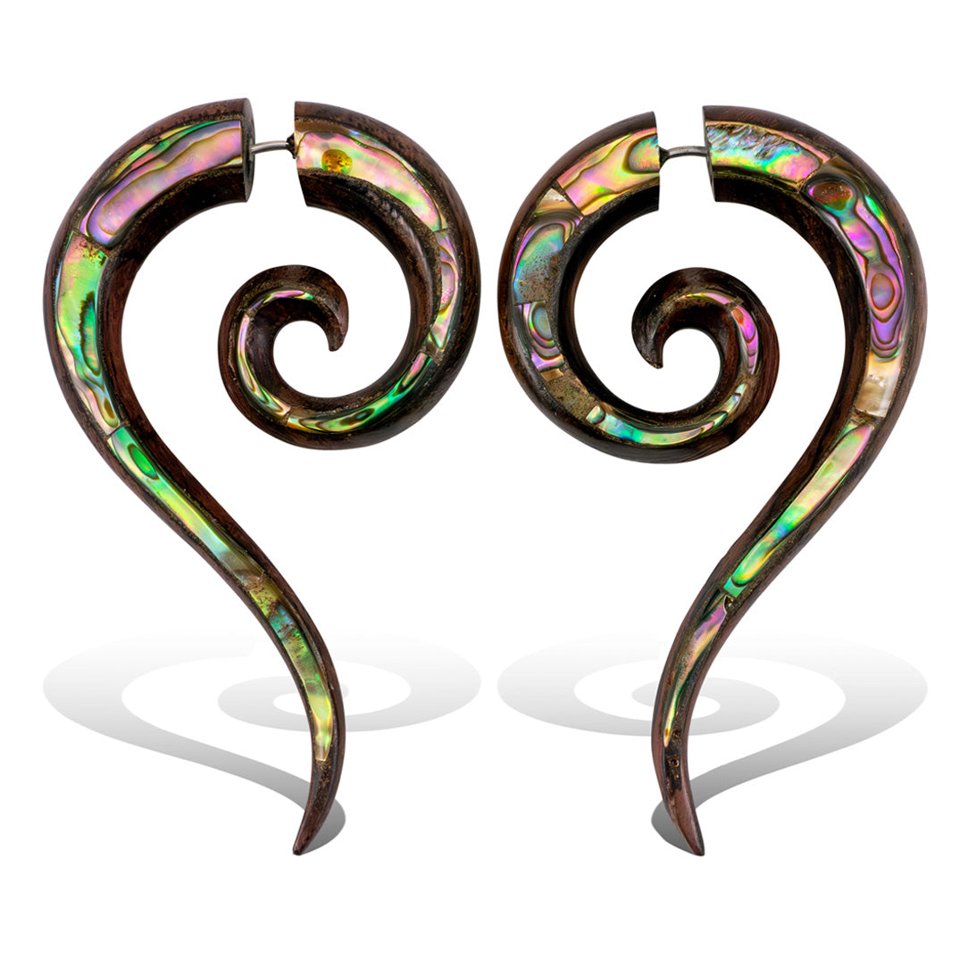 Eternity Spirals - Wood with Abalone