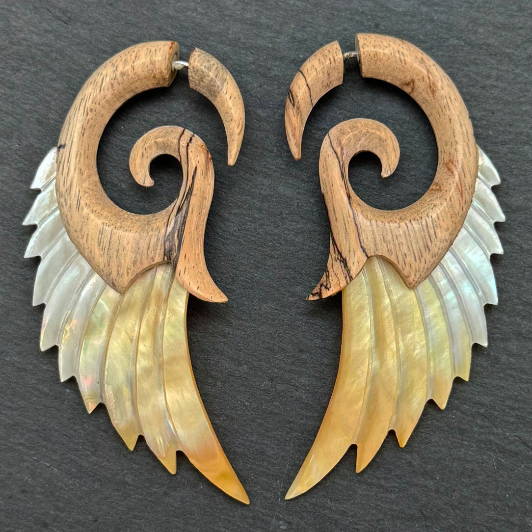 Angel Wings - Wood & Shell