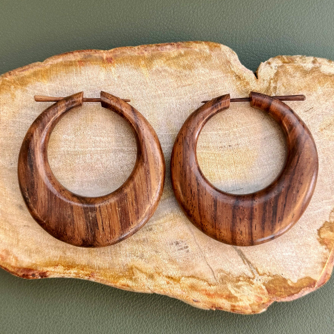 Alanna Hoops - Wood