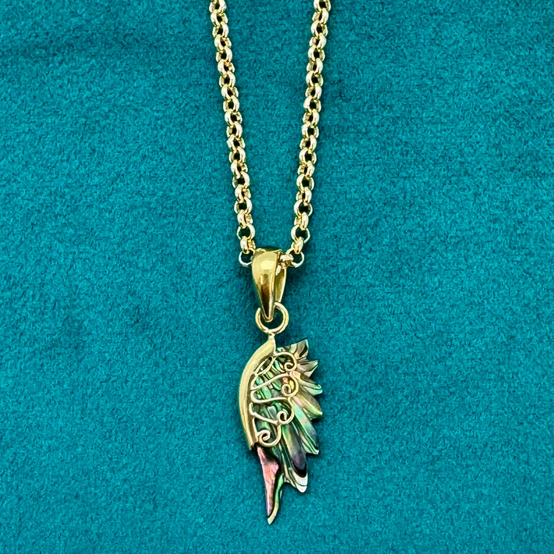 Kyla Wing Pendant - Abalone