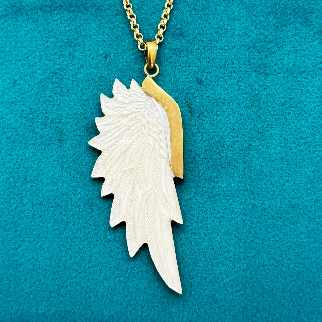 Seyka Wing Pendant - Shell
