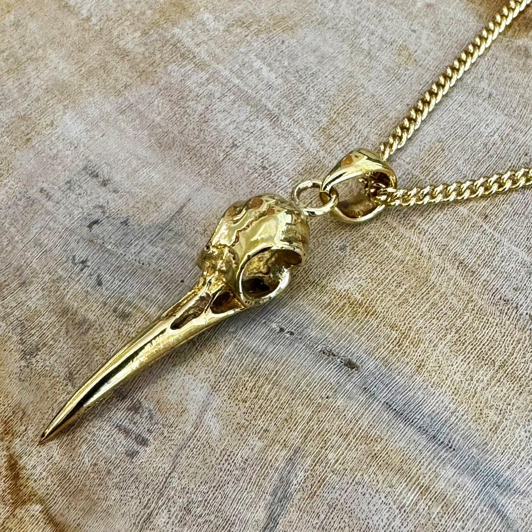 Hummingbird Skull - Brass