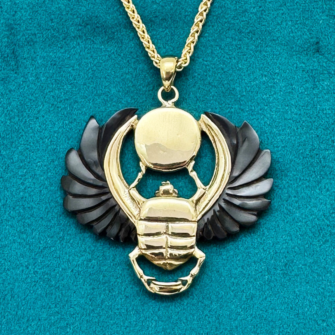 Royal Scarab Pendant - Horn