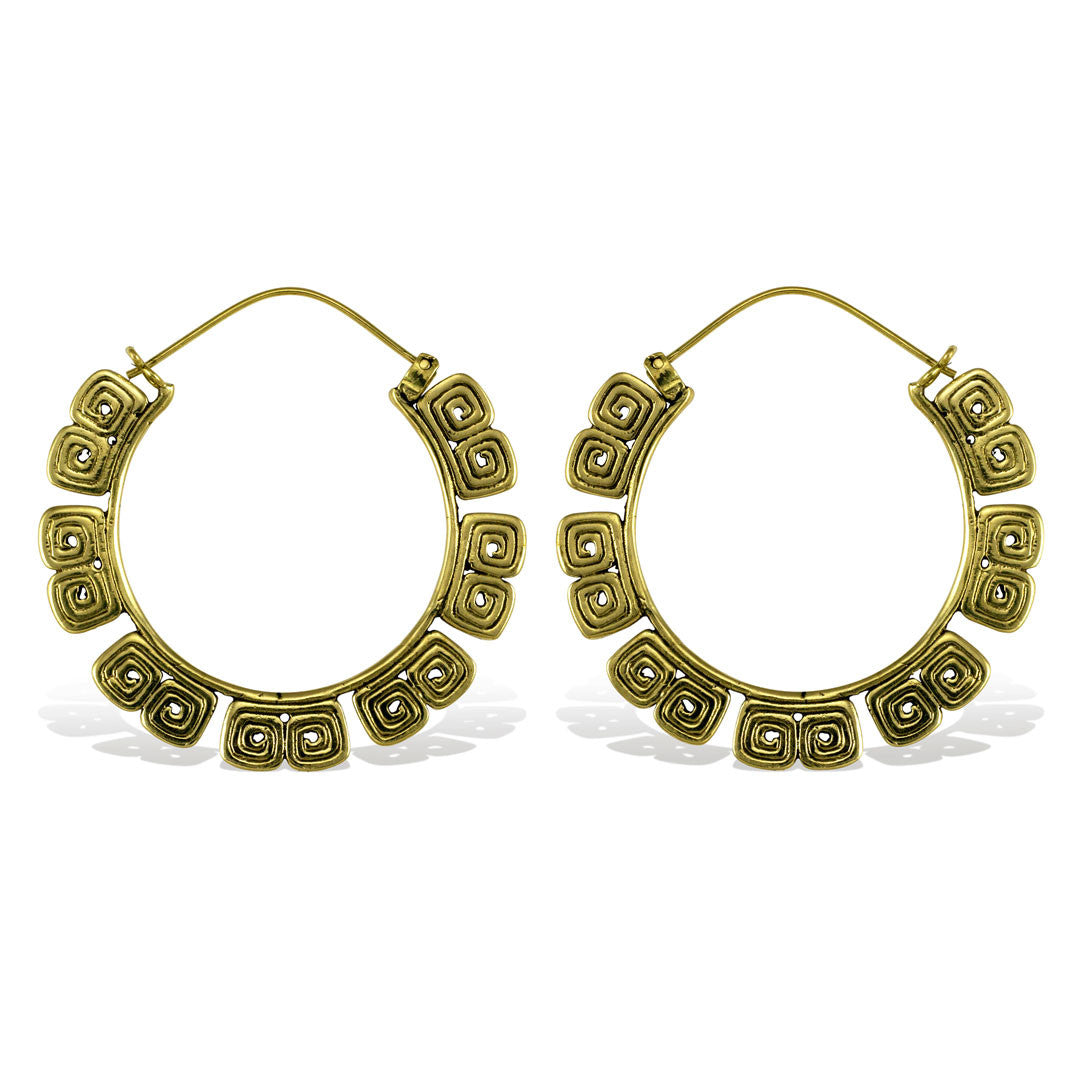 Inca Patterned Hoops