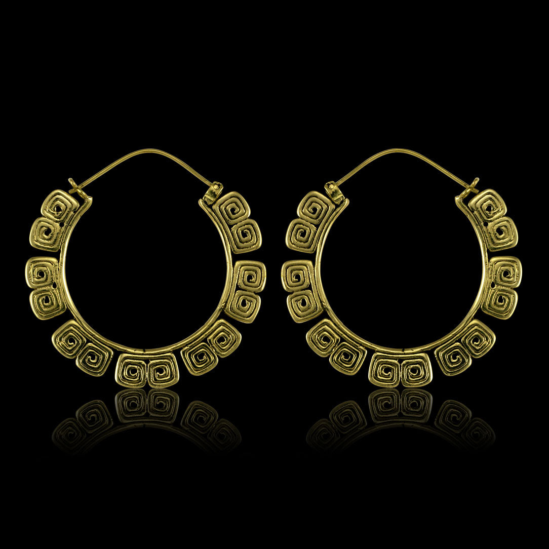 Inca Patterned Hoops