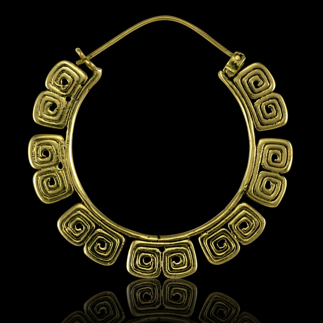 Inca Patterned Hoops