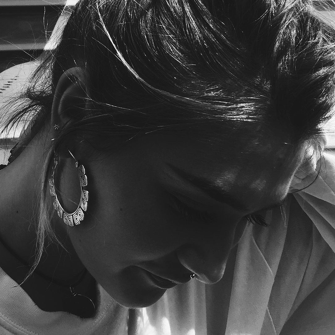 Inca Patterned Hoops