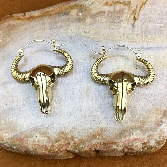 Brass Bulls - Silver Post