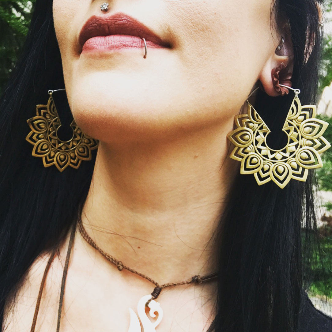 Sunflower Hoops - Silver Posts