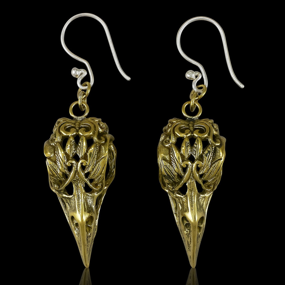Brass Ravens - Silver Post