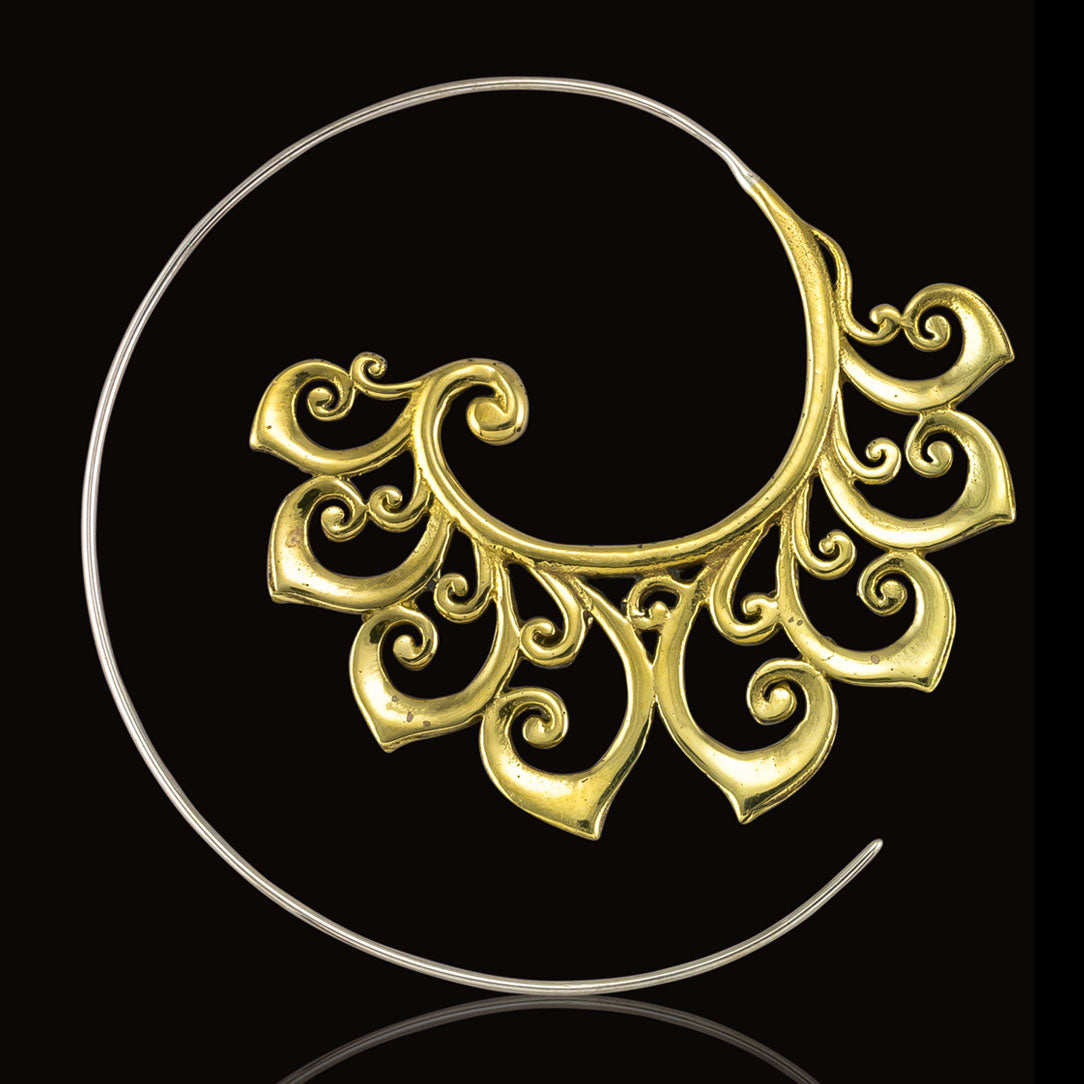 Tribal Fire Spirals - Silver Posts