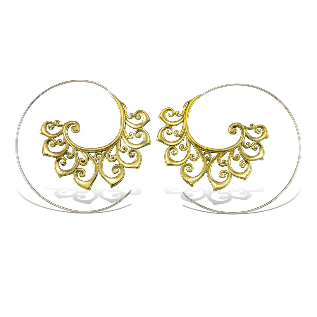 Tribal Fire Spirals - Silver Posts