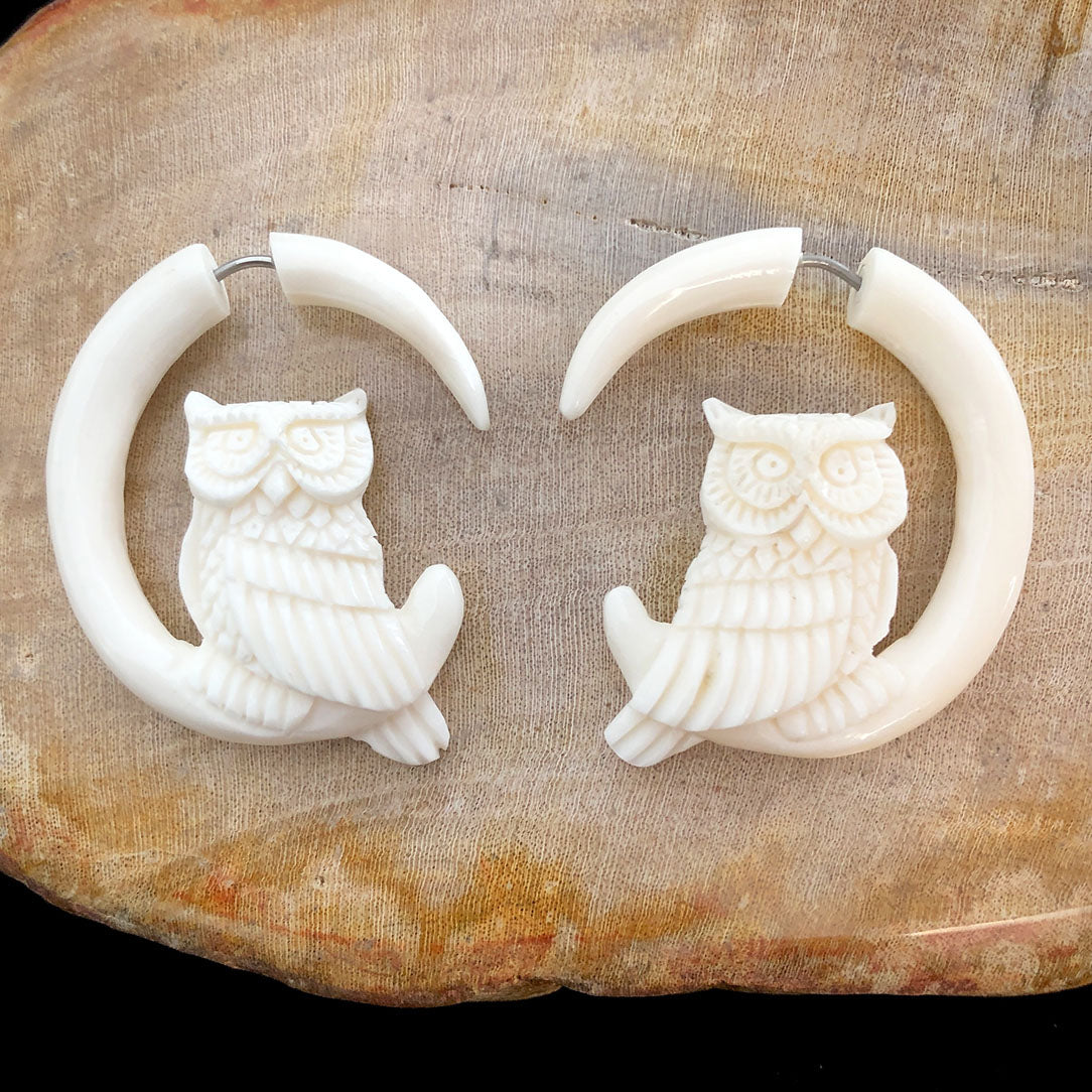 Perched Owl - Bone