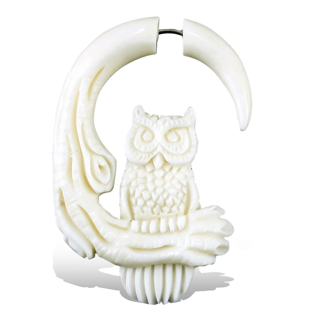 Perched Owl - Bone