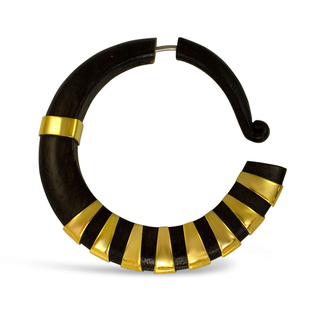 Nefertiti Hoops - Wood