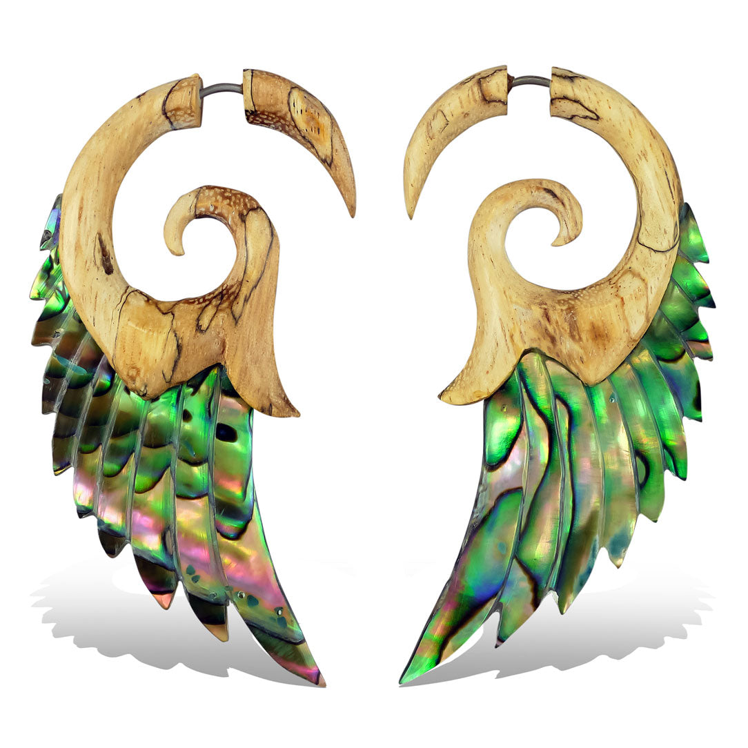 Angel Wings - Wood & Shell