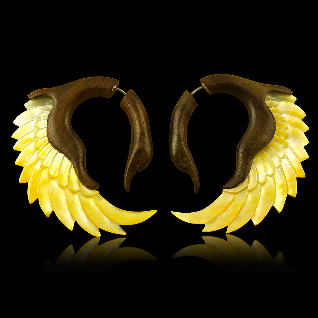 Sankofa Swans - Wood with Shell