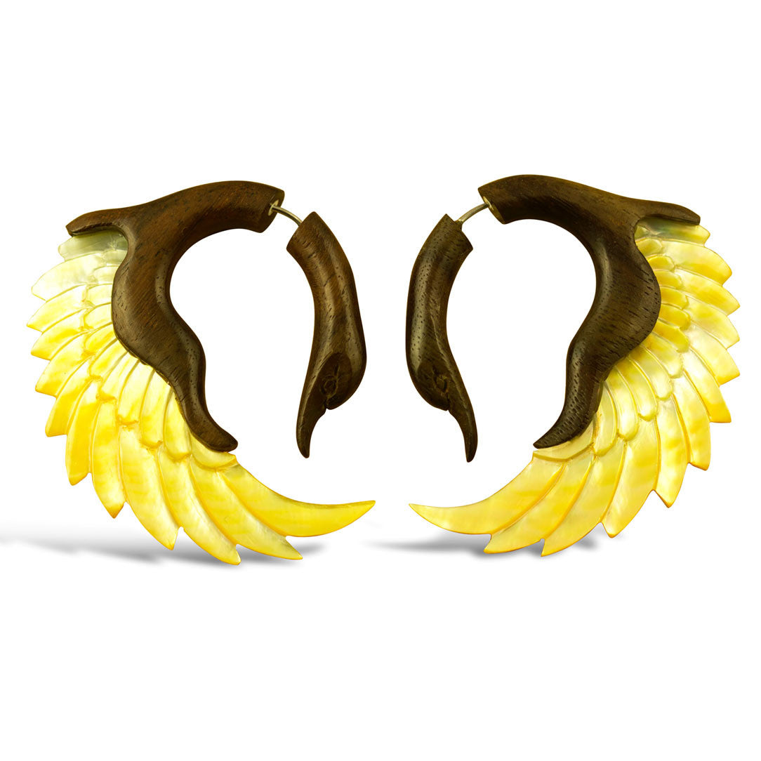 Sankofa Swans - Wood with Shell