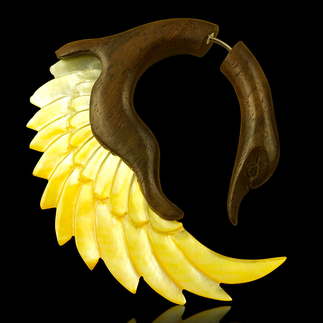 Sankofa Swans - Wood with Shell