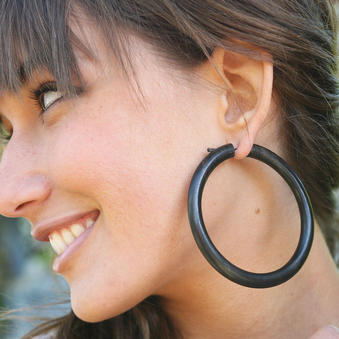 Namaya Hoops - Black Wood