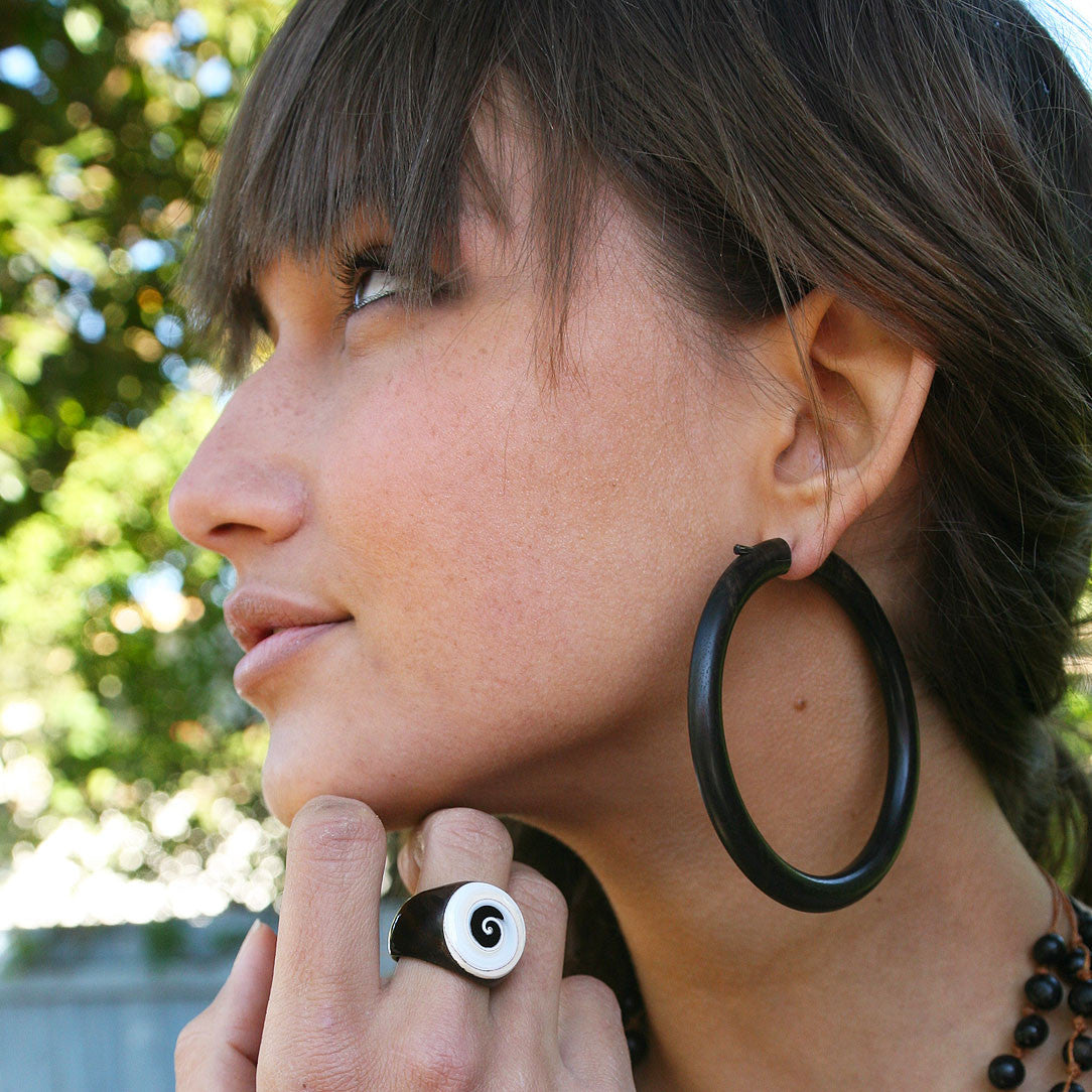 Wooden Ring - Spiral Shell