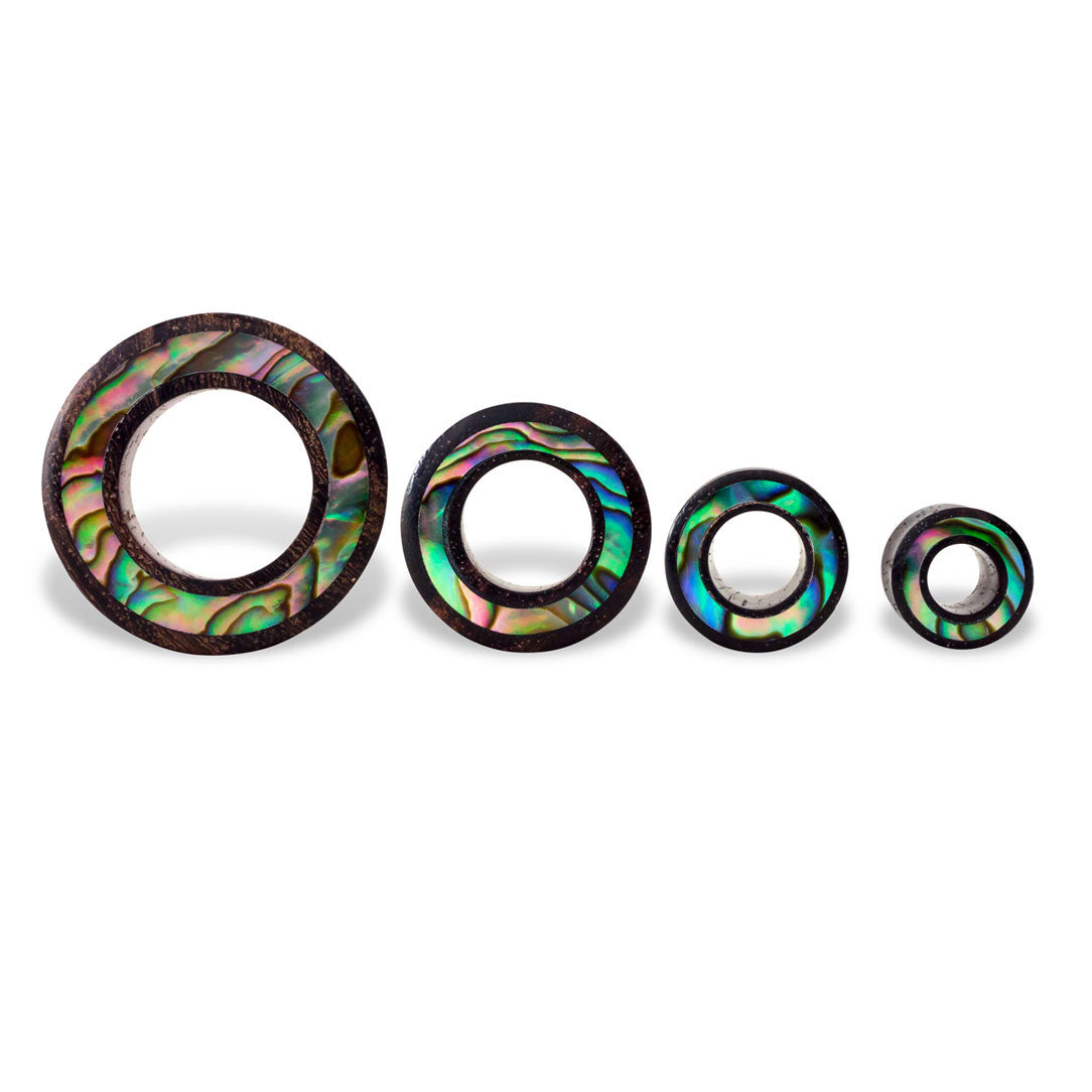 Abalone Tunnels - Black/Brown Wood