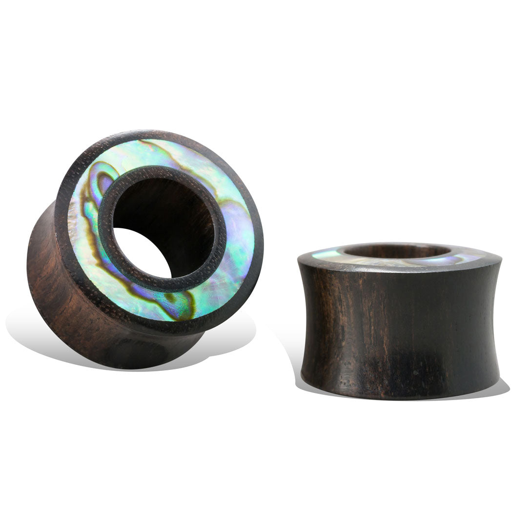Abalone Tunnels - Black/Brown Wood