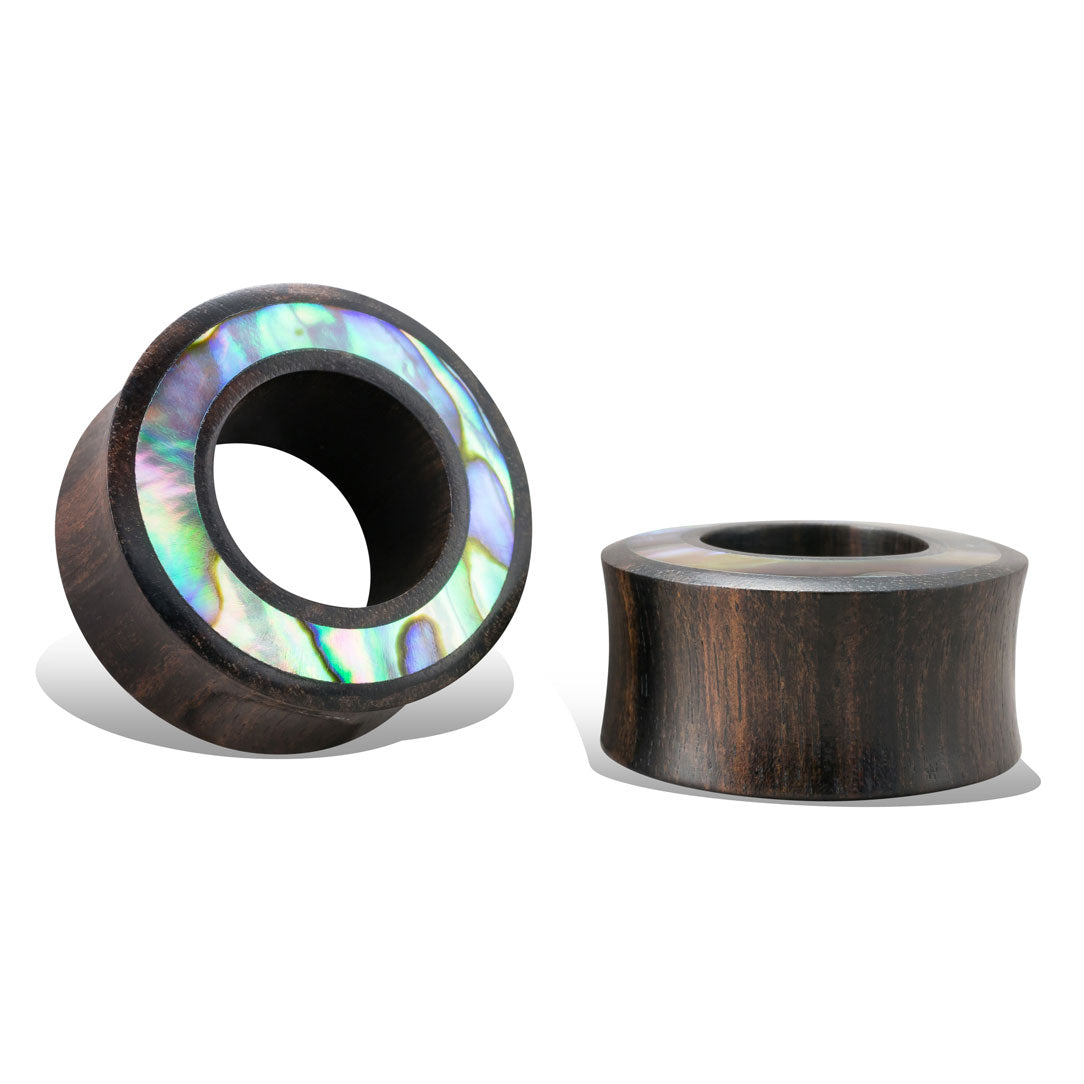 Abalone Tunnels - Black/Brown Wood