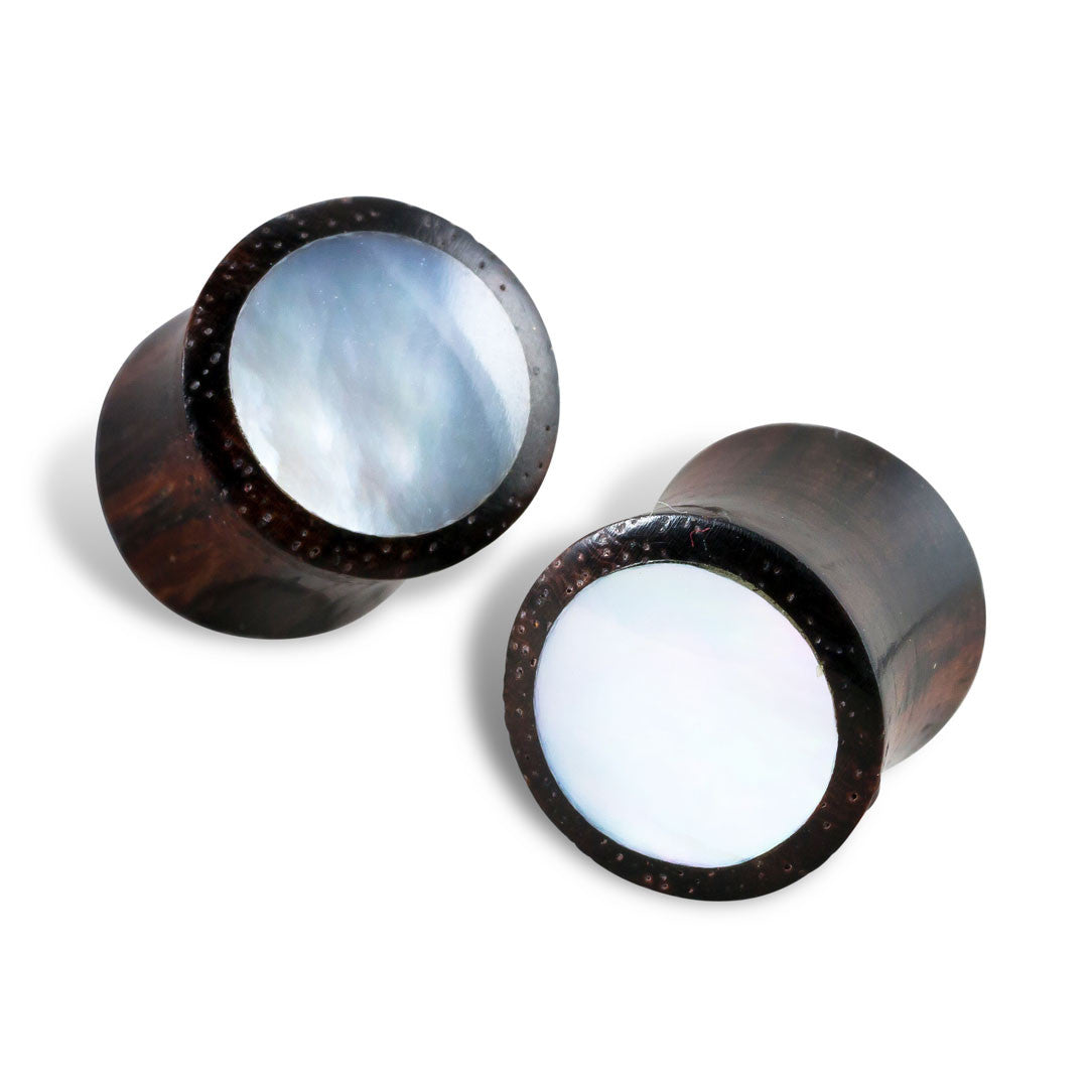Shell Plugs MOP - Wood