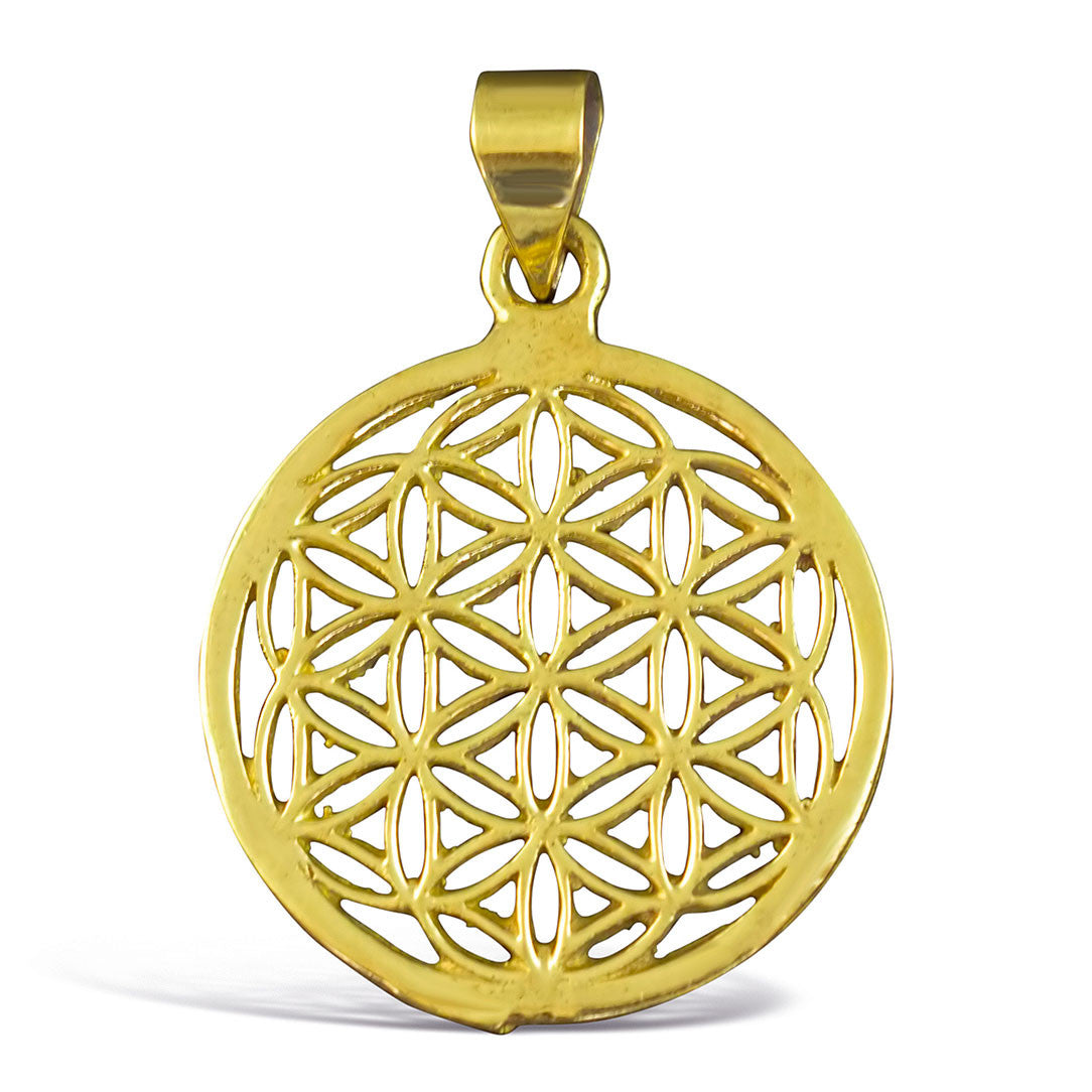 Flower of Life - Brass Pendant