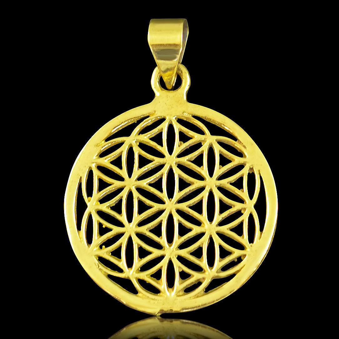 Flower of Life - Brass Pendant