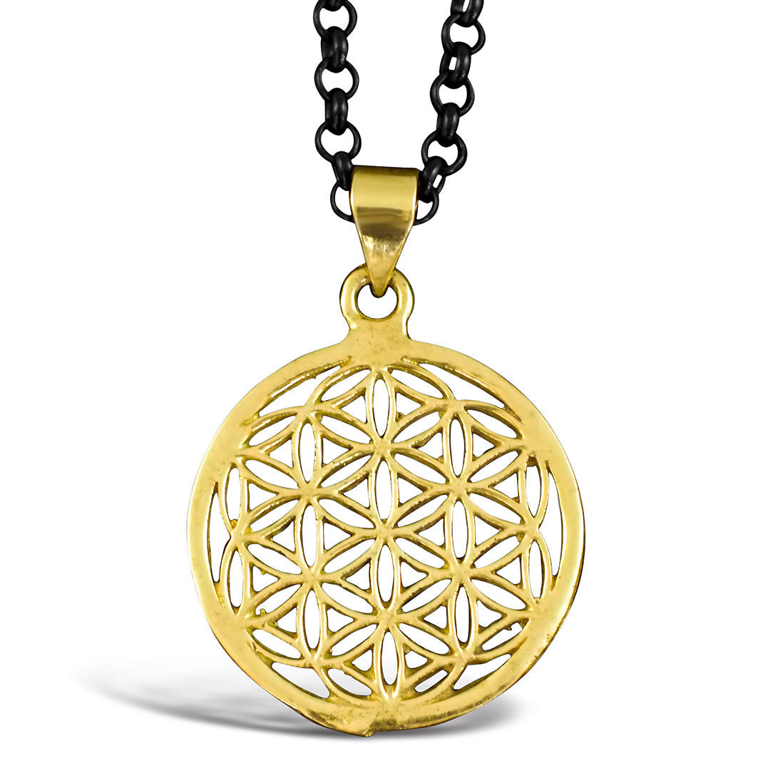 Flower of Life - Brass Pendant