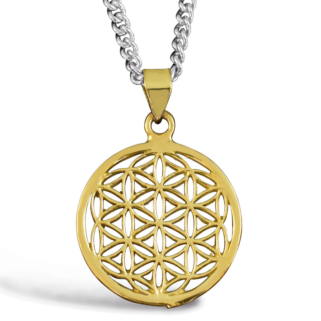 Flower of Life - Brass Pendant