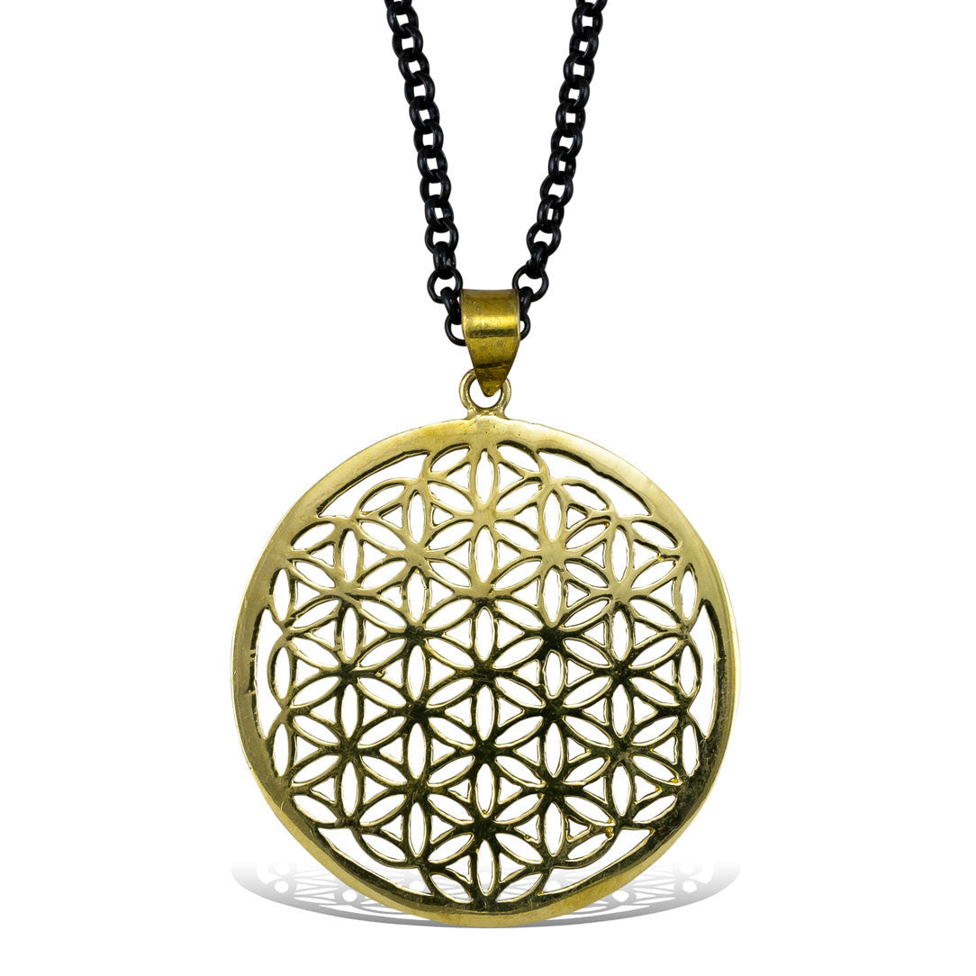 Flower of Life - Brass Pendant