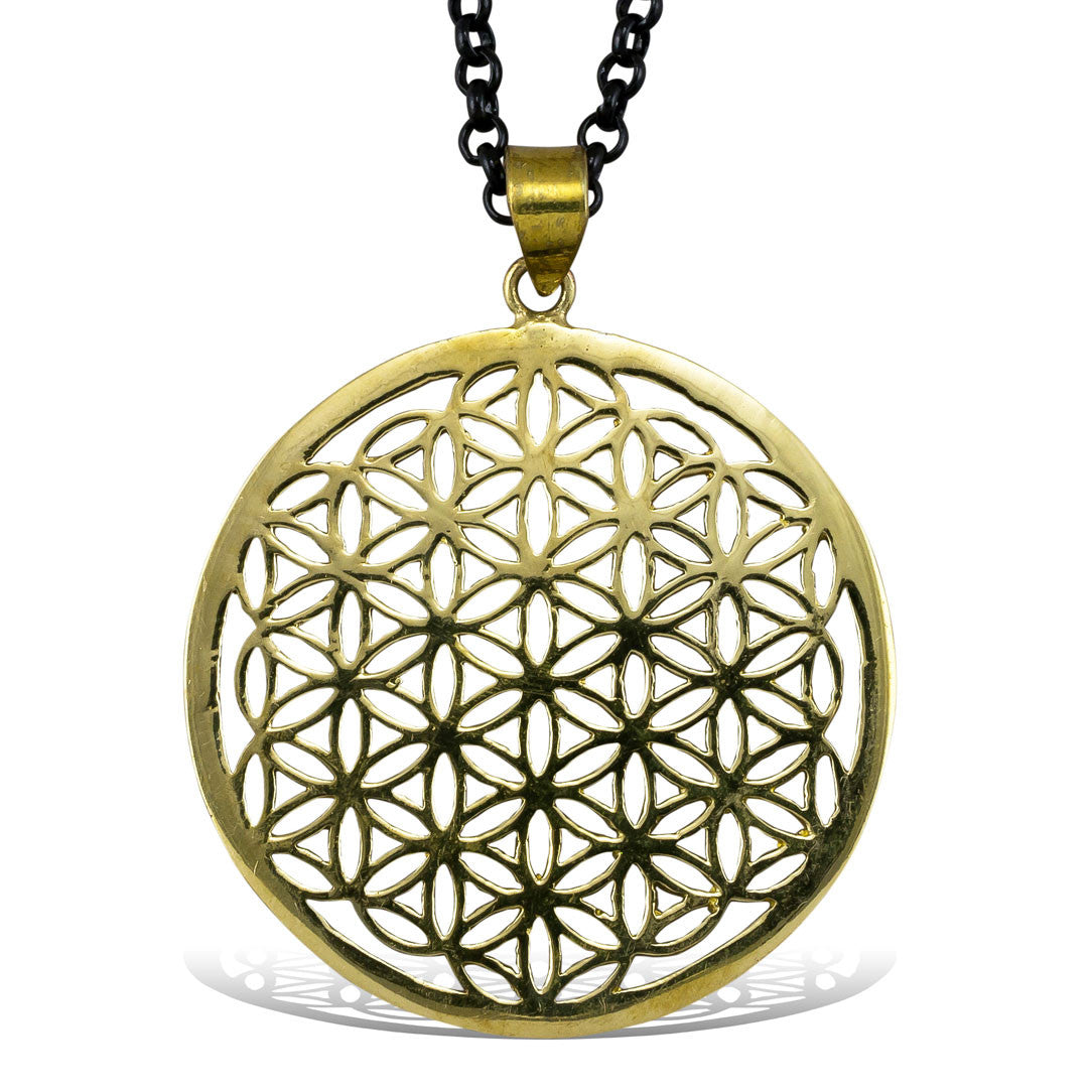 Flower of Life - Brass Pendant