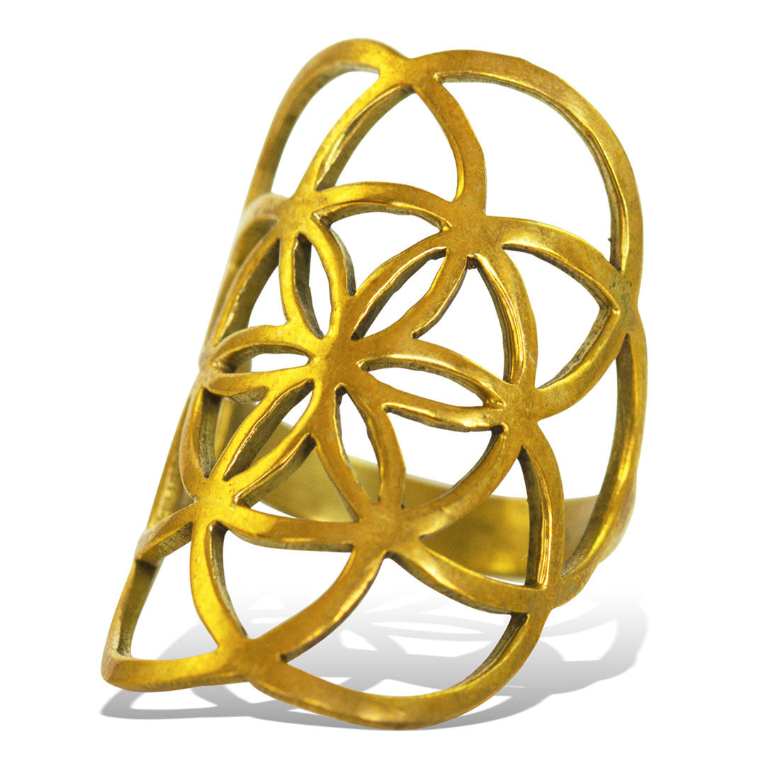 Seed of Life Ring - Brass