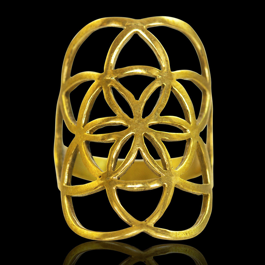 Seed of Life Ring - Brass