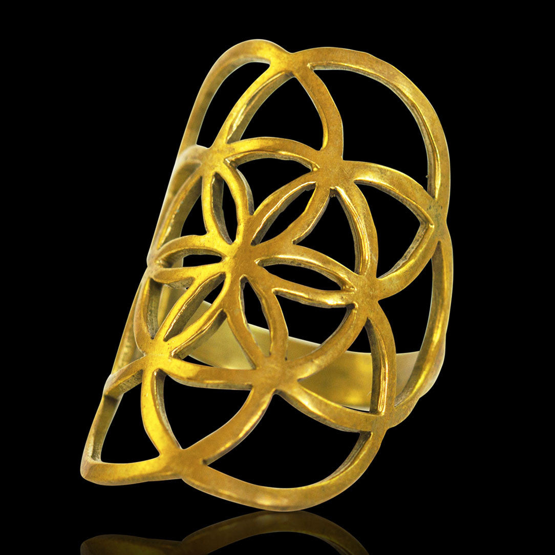Seed of Life Ring - Brass