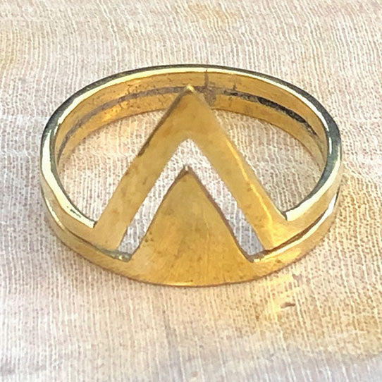 Rising Peak Ring - Brass