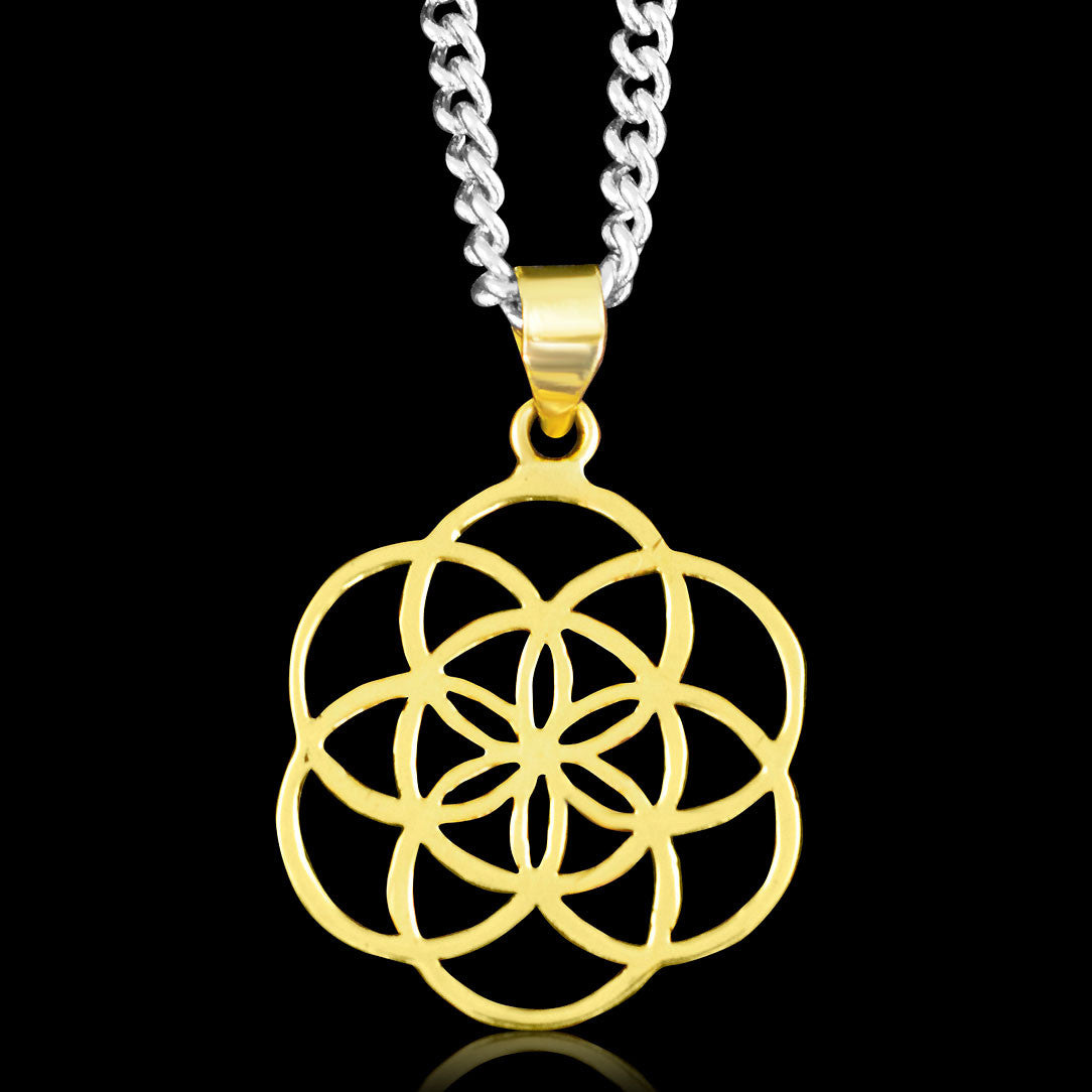 Seed of Life - Brass Pendant