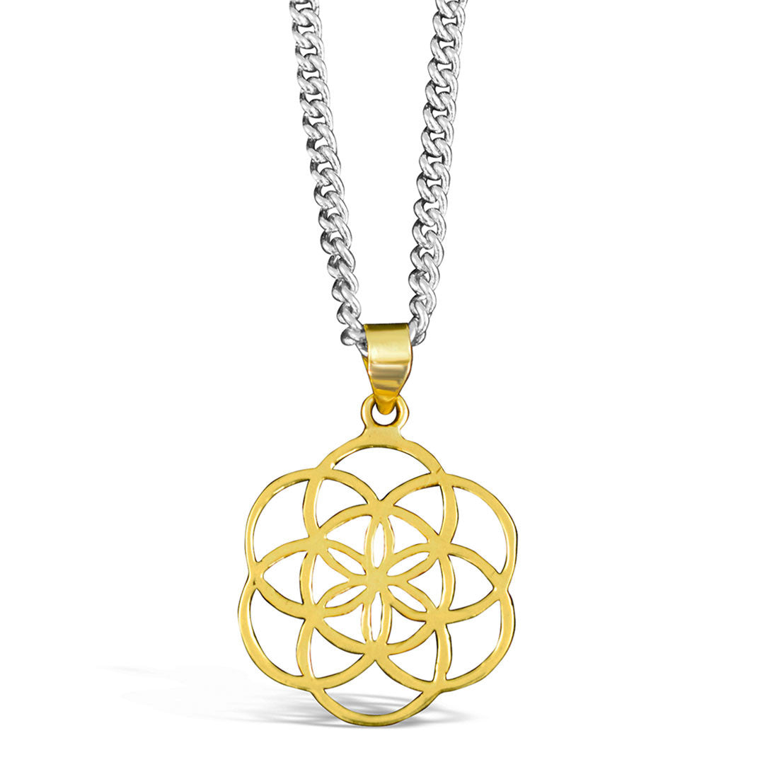 Seed of Life - Brass Pendant
