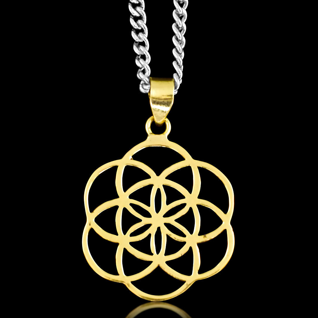 Seed of Life - Brass Pendant