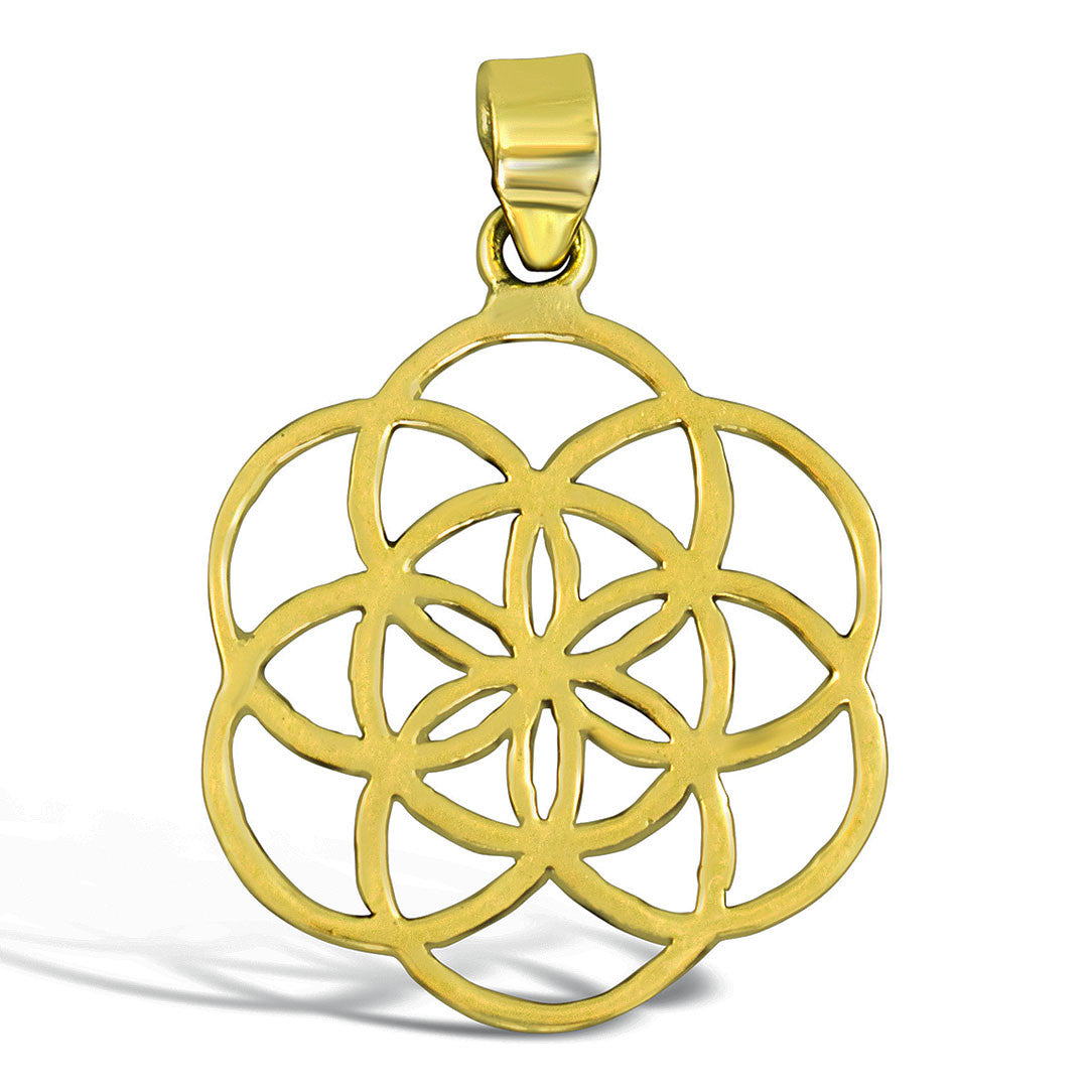 Seed of Life - Brass Pendant