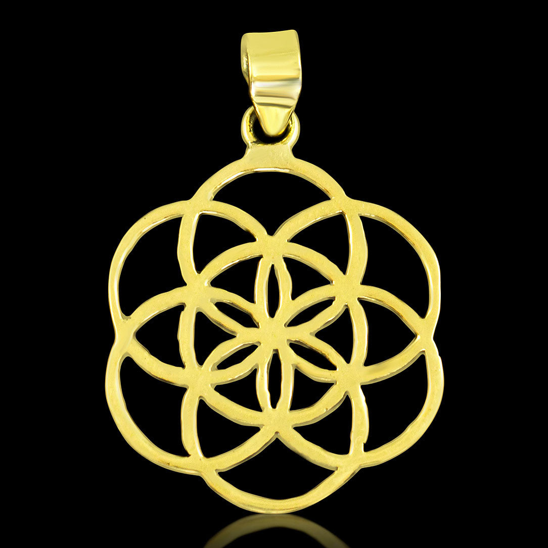 Seed of Life - Brass Pendant