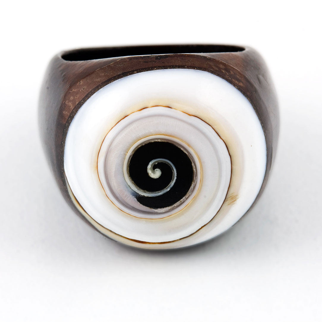 Wooden Ring - Spiral Shell